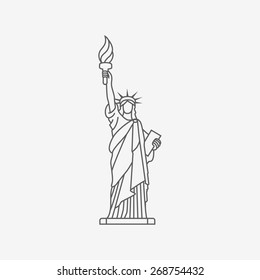 Estatua de la Libertad. Punto de referencia de Nueva York. Símbolo estadounidense 