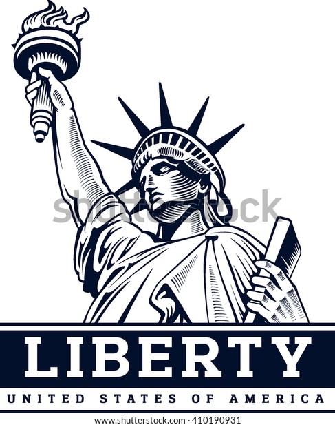 Statue Liberty New York Usa Stock Vector (Royalty Free) 410190931