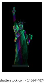Statue of Liberty in New York vector line
