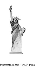 Statue of Liberty in New York vector line