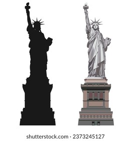 Estatua de la Libertad - Nueva York- Ilustración bursátil como archivo EPS 10