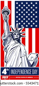 statue of liberty, NYC, USA symbol, USA flag