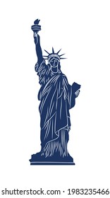 statue of liberty on background