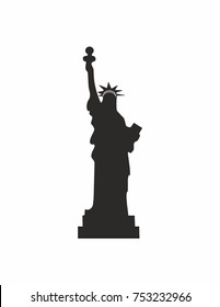 Statue of liberty on a white background