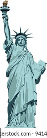 Statue of Liberty on a white background