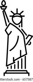 statue of liberty outline icon