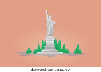 Statue of Liberty, paper art.