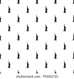 Statue of liberty pattern seamless in simple style vector illustration