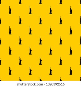 Statue of liberty pattern seamless vector repeat geometric yellow for any design