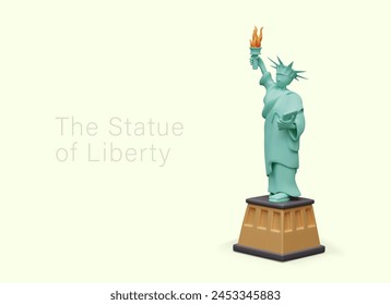 Estatua de la Libertad. Escultura de mujer con antorcha. Lugar famoso Monumental de América