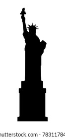 Statue of liberty silhouette illustration