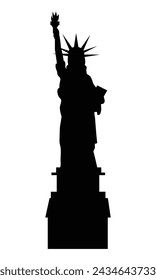 statue of liberty silhouette vector