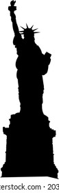 Statue of Liberty silhouette - vector illustration