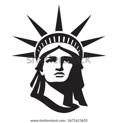 Statue of Liberty Silhouette Vector Illustration
