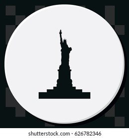 Statue of Liberty simple flat icon. American symbol of freedom.