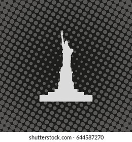 Statue of Liberty simple flat icon. American symbol of freedom.