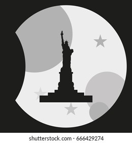 Statue of Liberty simple flat icon. American symbol of freedom.
