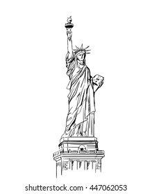 Statue of Liberty sketch. Vector illustration