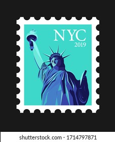 Statue of Liberty Stamp Vector