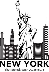 Statue of Liberty T Shirt Design