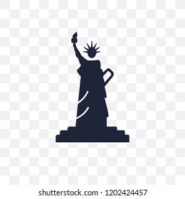 Statue of liberty transparent icon. Statue of liberty symbol design from United states of america collection. Simple element vector illustration on transparent background.