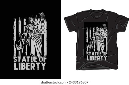 Statue of liberty t-shirt, American t-shirt design