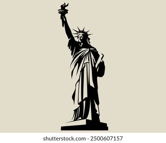 Statue of Liberty in the United States prepared as a vector