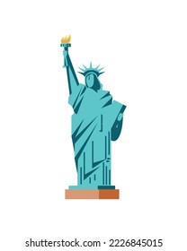 estatua de la Libertad del ícono de EEUU aislada