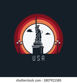 Statue of Liberty USA Fancy vector illustration