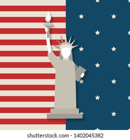 Statue of Liberty USA, July 4 th Independence day.