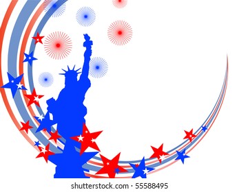 statue of liberty - vector