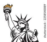 
Statue of Liberty Vector Art Illustration. Statue of liberty Vector Illustration On Separate Background. Liberty Logo Concept Illustration on Isolated Background.