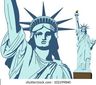 Statue of Liberty in Vector Art with very high detail level