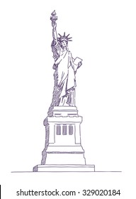 Statue of Liberty vector drawing