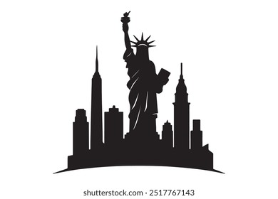 Statue liberty  vector. EPS 10 editable vector