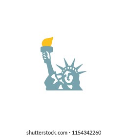 Statue of Liberty Vectorflat Icon