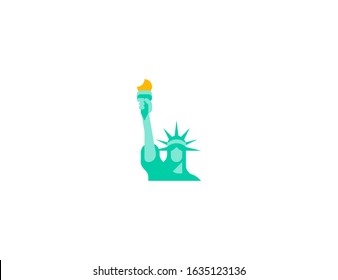 Statue of Liberty vector flat icon. Isolated Liberty statue emoji illustration 