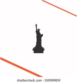 Statue Of Liberty vector grey icon on white background. Statue Of Liberty symbol stock   illustration. Business picture.