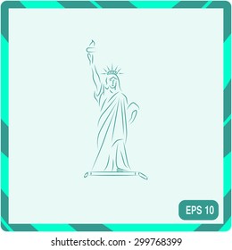 Statue Of Liberty vector icon