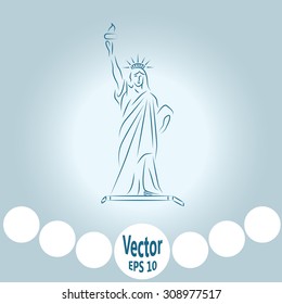 Statue Of Liberty vector icon