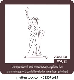 Statue Of Liberty vector icon