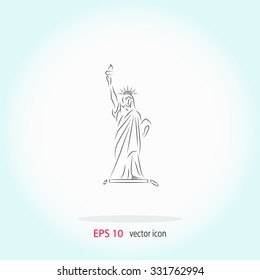 Statue Of Liberty vector icon