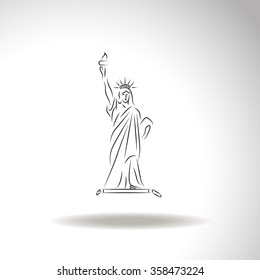 Statue Of Liberty vector icon