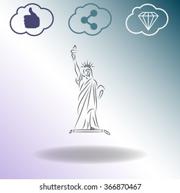 Statue Of Liberty vector icon