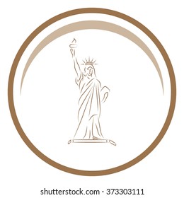 Statue Of Liberty vector icon