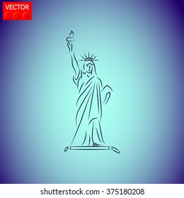 Statue Of Liberty vector icon