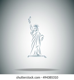 Statue Of Liberty vector icon