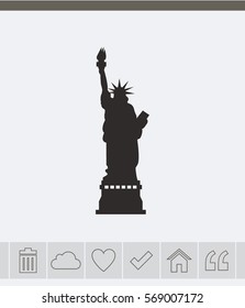 Statue Of Liberty vector icon.