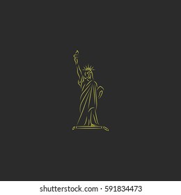 Statue Of Liberty vector  icon.