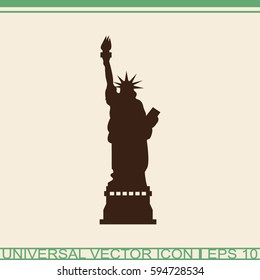 Statue Of Liberty vector icon.